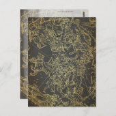 ヴィンテージ〔占星術の〕十二宮図 ポストカード (正面/裏面)