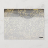 ヴィンテージ〔占星術の〕十二宮図 ポストカード (裏面)