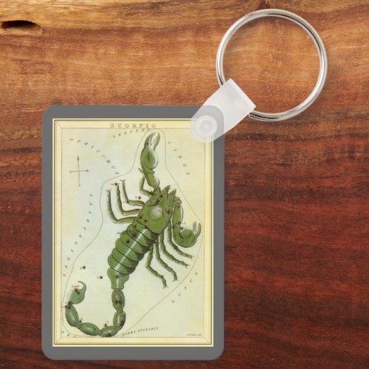 ヴィンテージ〔占星術の〕十二宮図、星占い蠍座星座 キーホルダー (裏面)
