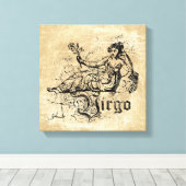 ヴィンテージ〔占星術の〕十二宮図《星座》乙女座 キャンバスプリント (インサイチュ (ウッドフロア))