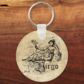 ヴィンテージ〔占星術の〕十二宮図《星座》乙女座 キーホルダー (正面)