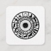 ヴィンテージ 占星術 十二宮図 スクエア名刺 (正面)