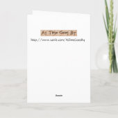 ヴィンテージ – 友だちはチョコレートチップのようなものだ。 カード (裏面)