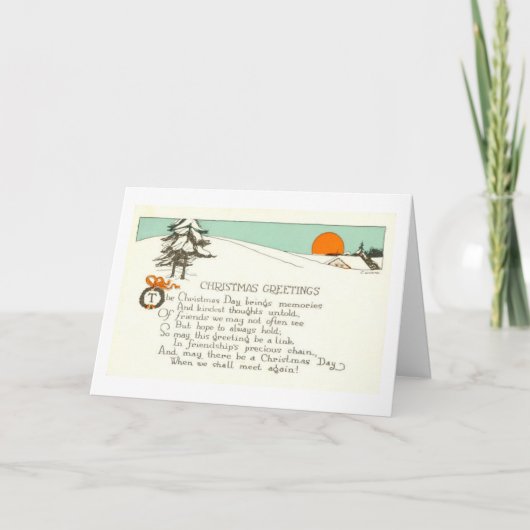 ヴィンテージ – 友人へのクリスマス挨拶、 シーズンカード (正面)