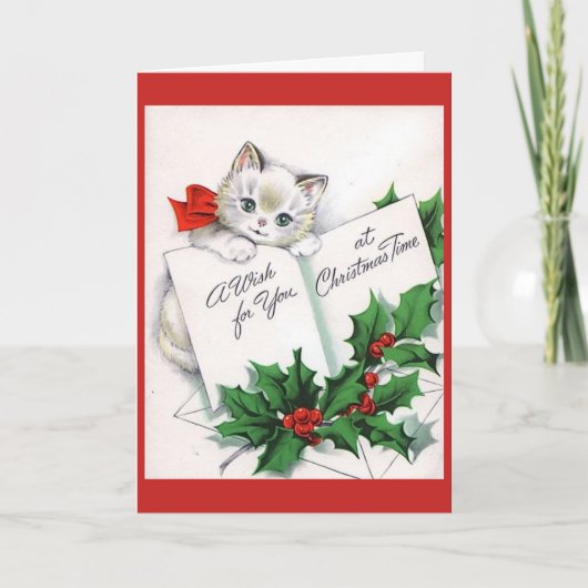 ヴィンテージ – 友人への聖降誕祭の願い シーズンカード (正面)