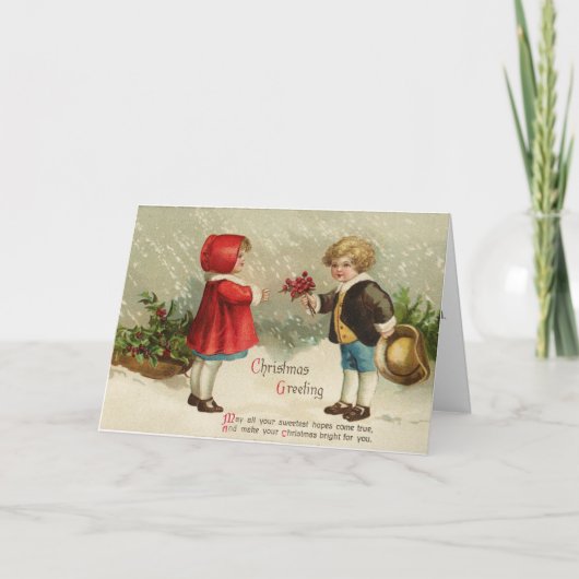 ヴィンテージ - 友達がクリスマスを特別なものにしてくれる シーズンカード (正面)