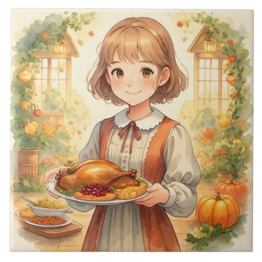 ヴィンテージ,収穫の季節を祝う タイル (正面)