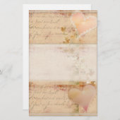 ヴィンテージ、古いファッションドデザイン 便箋 (正面/裏面)