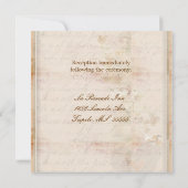 ヴィンテージ、古いファッションド結婚式招待状 招待状 (裏面)