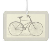 ヴィンテージ、古いファッションド自転車の描写 カーエアーフレッシュナー (裏面)