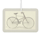 ヴィンテージ、古いファッションド自転車の描写 カーエアーフレッシュナー (正面)