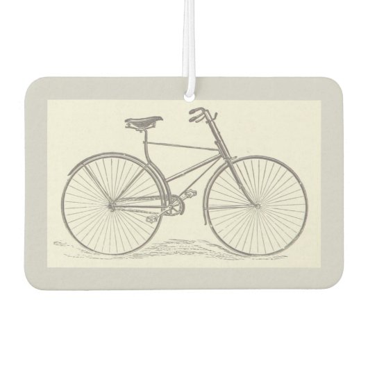 ヴィンテージ、古いファッションド自転車の描写 カーエアーフレッシュナー (正面)