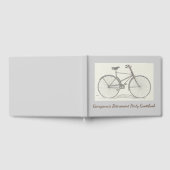 ヴィンテージ、古いファッションド自転車の描写 ゲストブック (全面)
