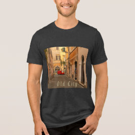 ヴィンテージ, 古い街, アンティークカー, アンティークスタイル トライブレンドＴシャツ