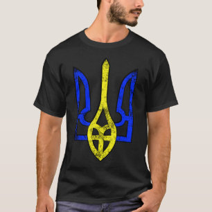 ヴィンテージ 古代 トライザブ ウクライナ シンボル ウクライナ フラッグ Tシャツ