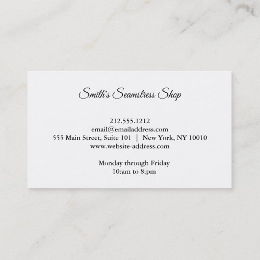 ヴィンテージ 名刺 (裏面)