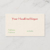 ヴィンテージ 名刺 (裏面)