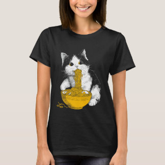 ヴィンテージ 和風猫 ラーメン Tシャツ