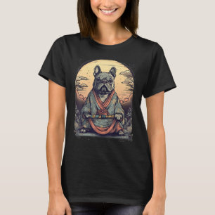 ヴィンテージ 和風 サムライ フレンチブルドッグ Tシャツ