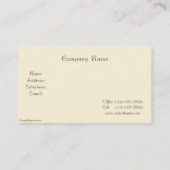 ヴィンテージ、国エレガントフランスのの名刺 名刺 (裏面)