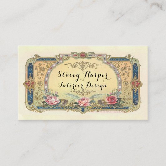 ヴィンテージ、国エレガントフランスのの名刺 名刺 (正面)