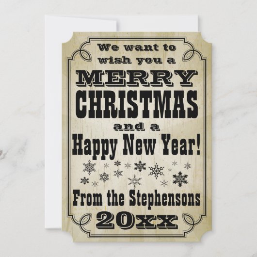 ヴィンテージ（国別）クリスマスグリーティングカード シーズンカード (正面)