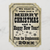 ヴィンテージ（国別）クリスマスグリーティングカード シーズンカード (正面/裏面)