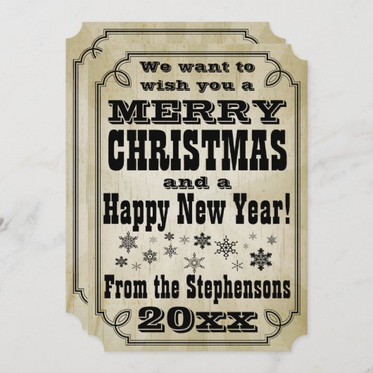 ヴィンテージ(国別)クリスマスグリーティングカード シーズンカード (正面/裏面)