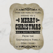 ヴィンテージ(国別)クリスマスグリーティングカード シーズンカード (正面/裏面)