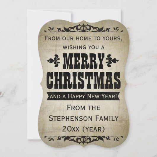 ヴィンテージ(国別)クリスマスグリーティングカード シーズンカード (正面)