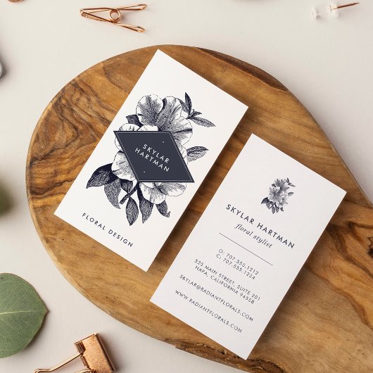 ヴィンテージ |垂直フローラ 名刺