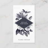 ヴィンテージ |垂直フローラ 名刺 (正面)