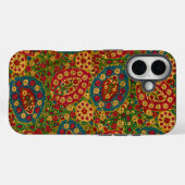 ヴィンテージ 多色 花柄 タペストリー Case-Mate iPhoneケース (裏面 (横))