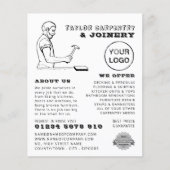 ヴィンテージ、大工、大工広告の チラシ (正面)