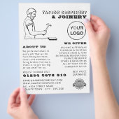 ヴィンテージ、大工、大工広告の チラシ (手)