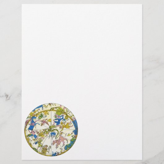 ヴィンテージ 天体、レトロな星座の星図 チラシ (正面)