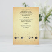 ヴィンテージ 天体 三日月 月相 ウェディング エンクロージャーカード (スタンド正面)