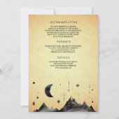 ヴィンテージ 天体 三日月 相 結婚式 招待状 (裏面)
