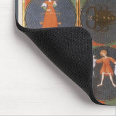 ヴィンテージ 天体、占星術の十二星座図、1475 マウスパッド (コーナー)