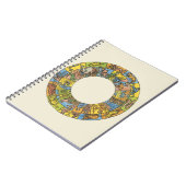 ヴィンテージ 天体、占星術の十二星座輪 ノートブック (左側)