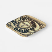 ヴィンテージ 天体 太陽と月 ペーパープレート (傾斜あり)