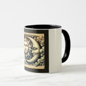 ヴィンテージ 天体 太陽と月 マグカップ (正面右)