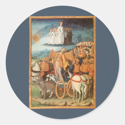 ヴィンテージ 天体 宇宙論 天の力 ラウンドシール (正面)