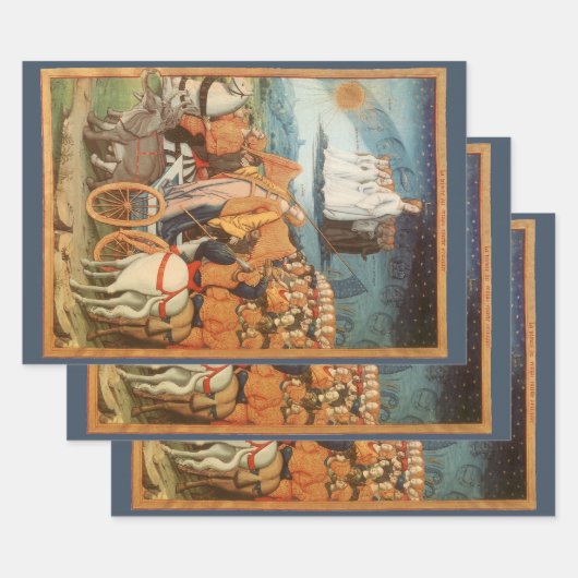 ヴィンテージ 天体 宇宙論 天の力 ラッピングペーパーシート (セット)