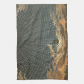 ヴィンテージ 天体 astronomy, 夜の女王 キッチンタオル (縦)