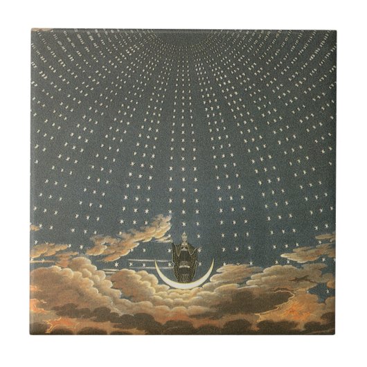 ヴィンテージ 天体 astronomy, 夜の女王 タイル (正面)