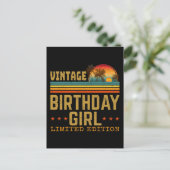 ヴィンテージ 女子 誕生日 限定 ポストカード (スタンド正面)