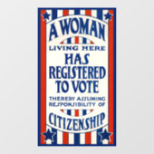 ヴィンテージ 女性投票権支持 再版 ウィンドウサイン (シート)