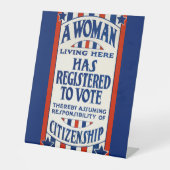 ヴィンテージ 女性投票権支持 再版 台座サイン (正面)