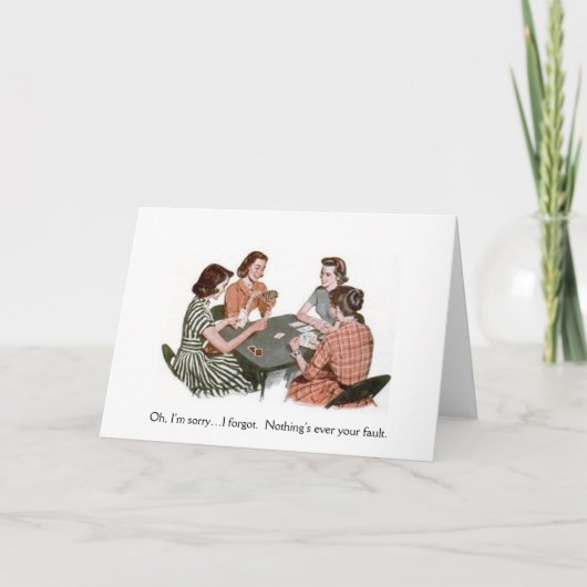 ヴィンテージ – 女性用カードゲームの皮肉 カード (正面)